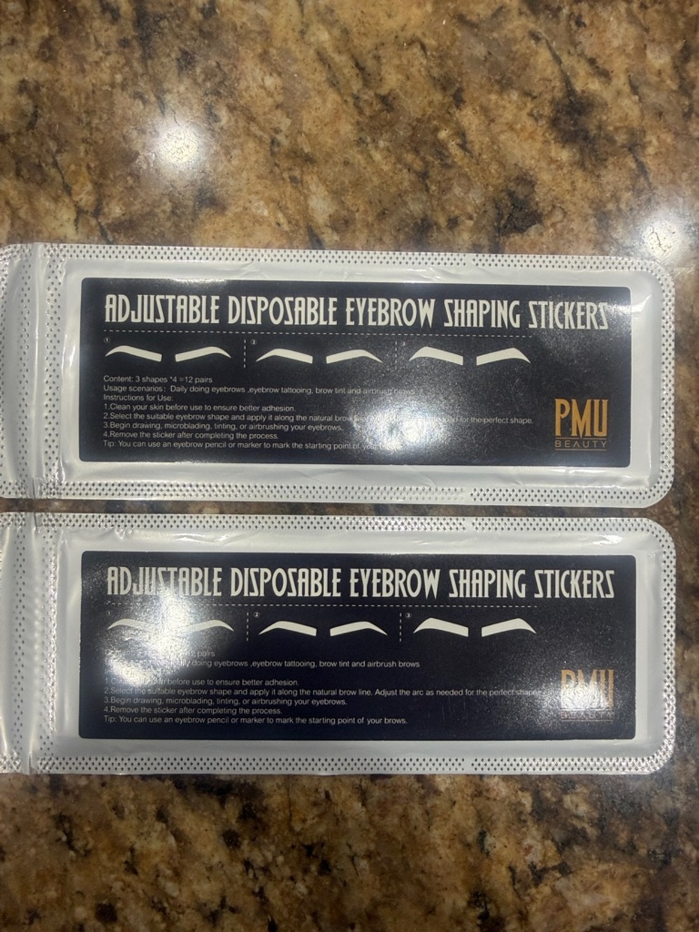 Adjustable Disposable Eyebrow Shaping Stickers - Black
